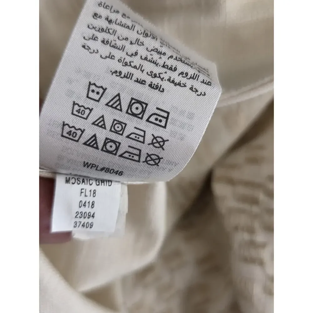 Hotel Collection Mosaic Grid Embroidered 100% Cotton Pillow Sham Standard X2